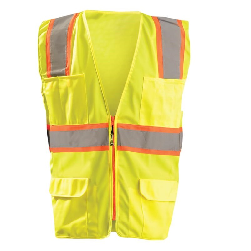 High Visibility Classic Solid 2-Tone Surveyor Safety Vest Yellow